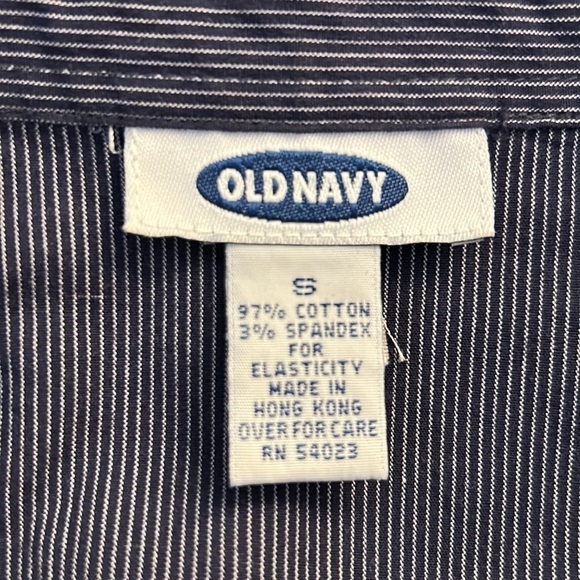 Old Navy Blue & White Striped Button Down Top Size Small - Picture 5 of 5